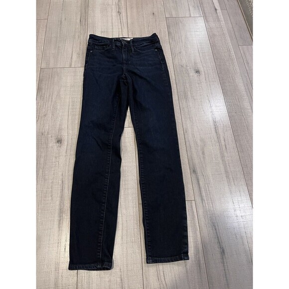 Athleta Sculptek Skinny Jeans Overdye Wash Blue High Rise Women's Size 0 - Picture 1 of 6